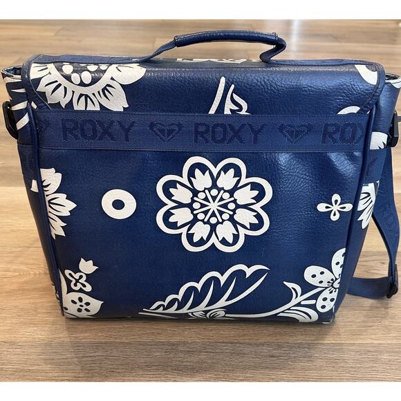 Vintage Roxy Y2K 2000s Hawaiian Floral Print Messenger Bag Crossbody EUC RARE - Picture 3 of 12